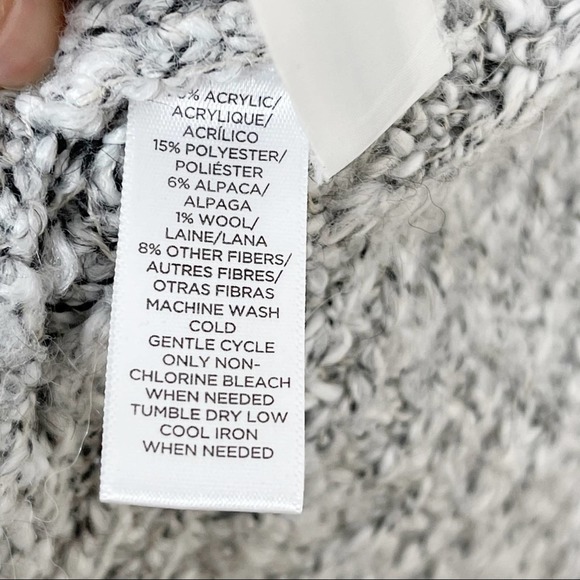 LOFT Drape Front Cardigan Sweater Alpaca Wool XS - Picture 7 of 8